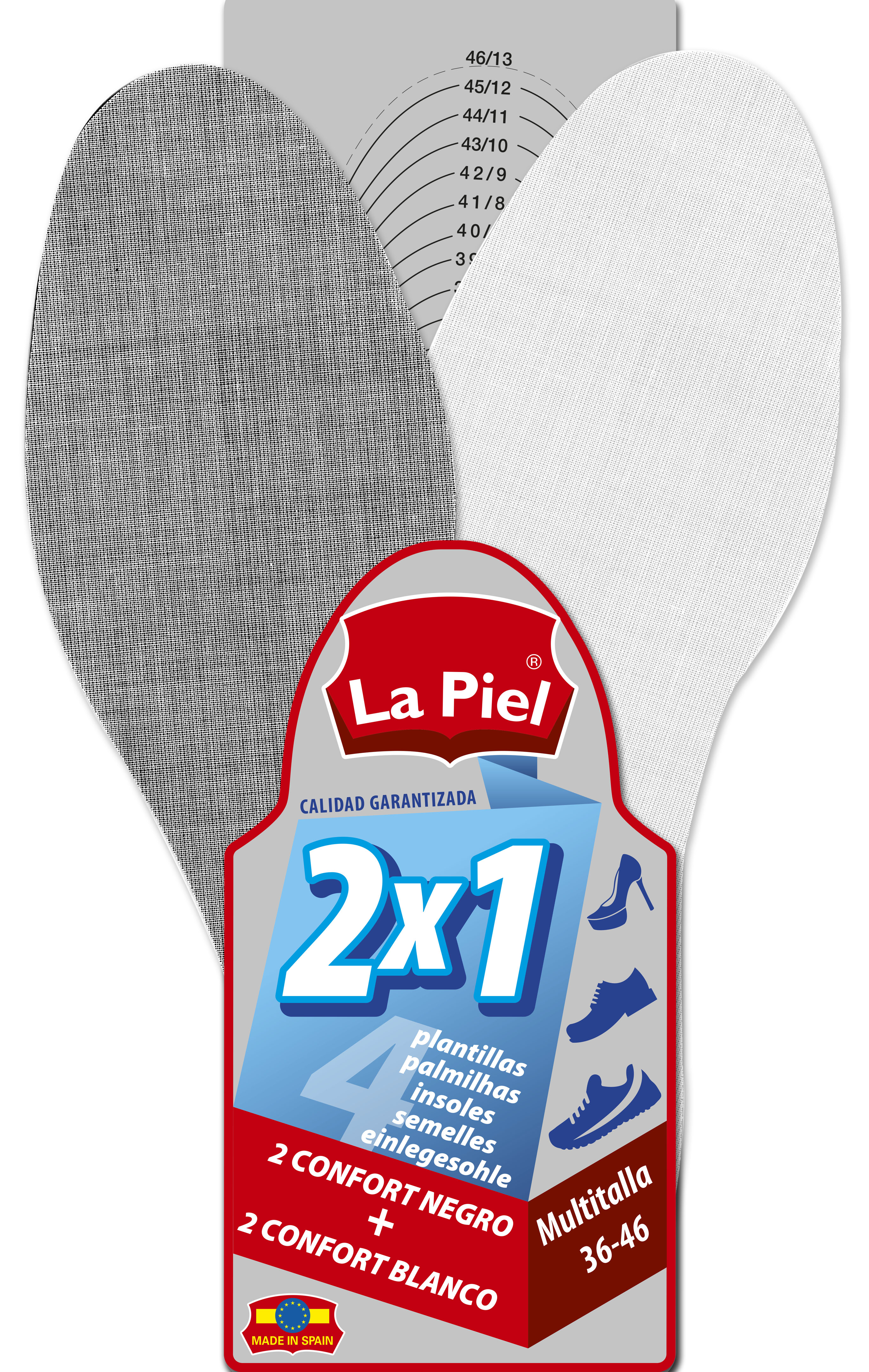 Plantilla 2x1 Multitalla La Piel